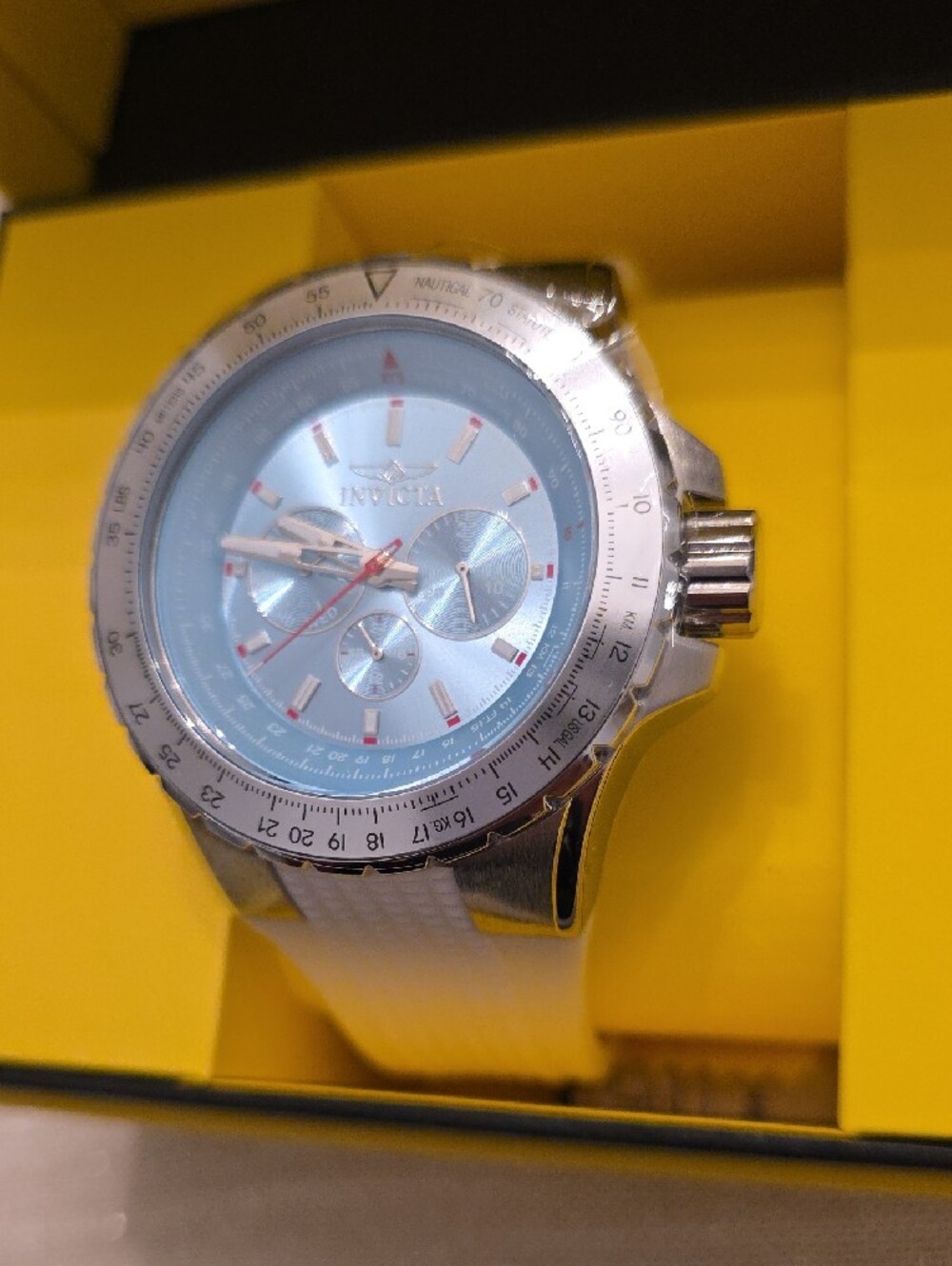 191. Invicta Aviator Skyshock Men's Watch 50mm White